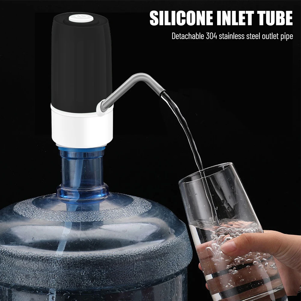 Intelligente wiederaufladbare automatische elektrische Wasserpumpe für Gallonen-Wasserspender, geräuschlose Wasserflaschenpumpe mit großem Eimer