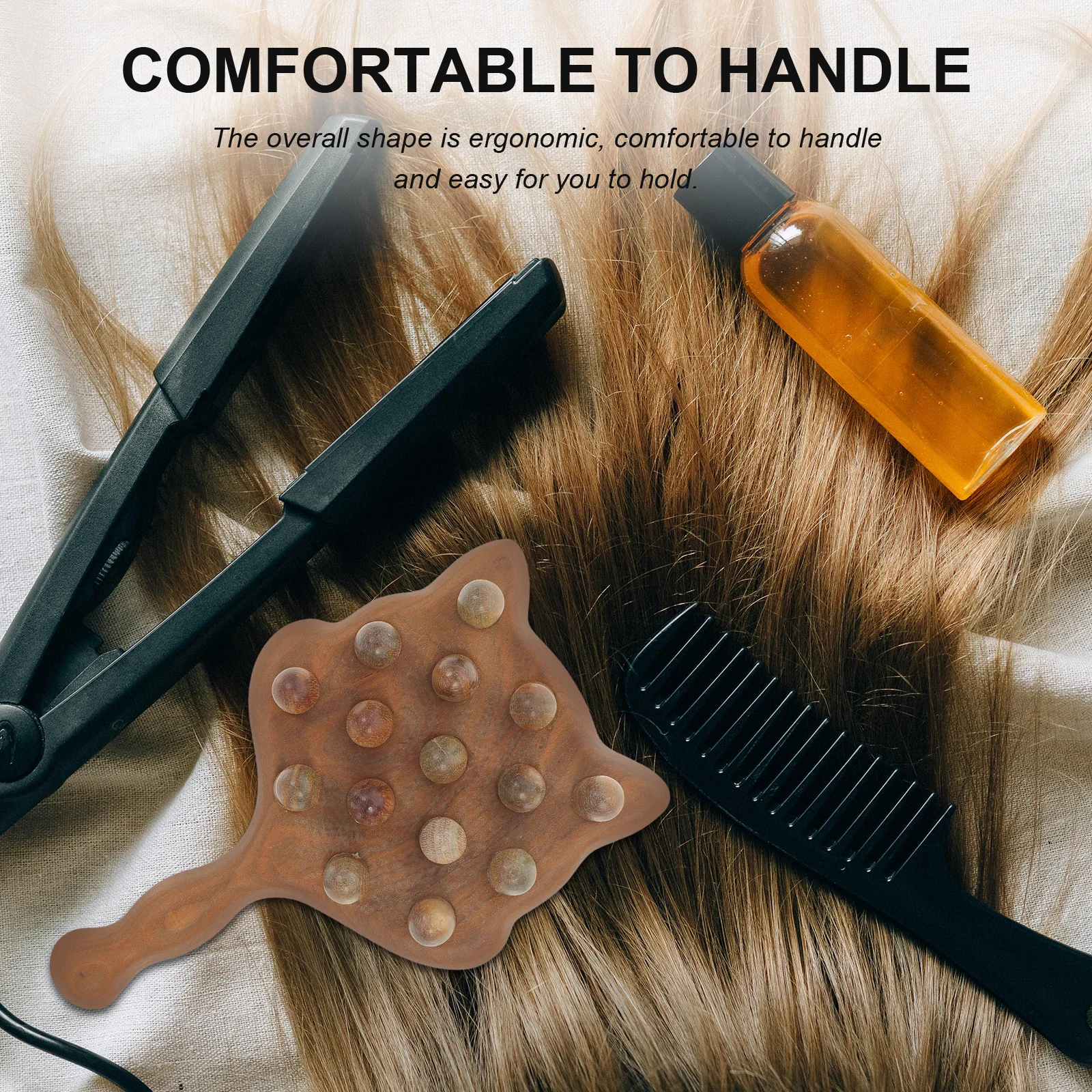 

Деревянная массажная расческа для распутывания кожи головы и стимуляции акупунктурных точек, креативный портативный массажер для волос, инструмент для дома и путешествий