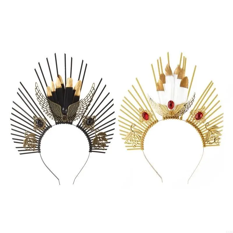 

Crown Baroque Crown Headwear Crown Headband Vintage Headwear Crown Cosplay Headdress 6XDA