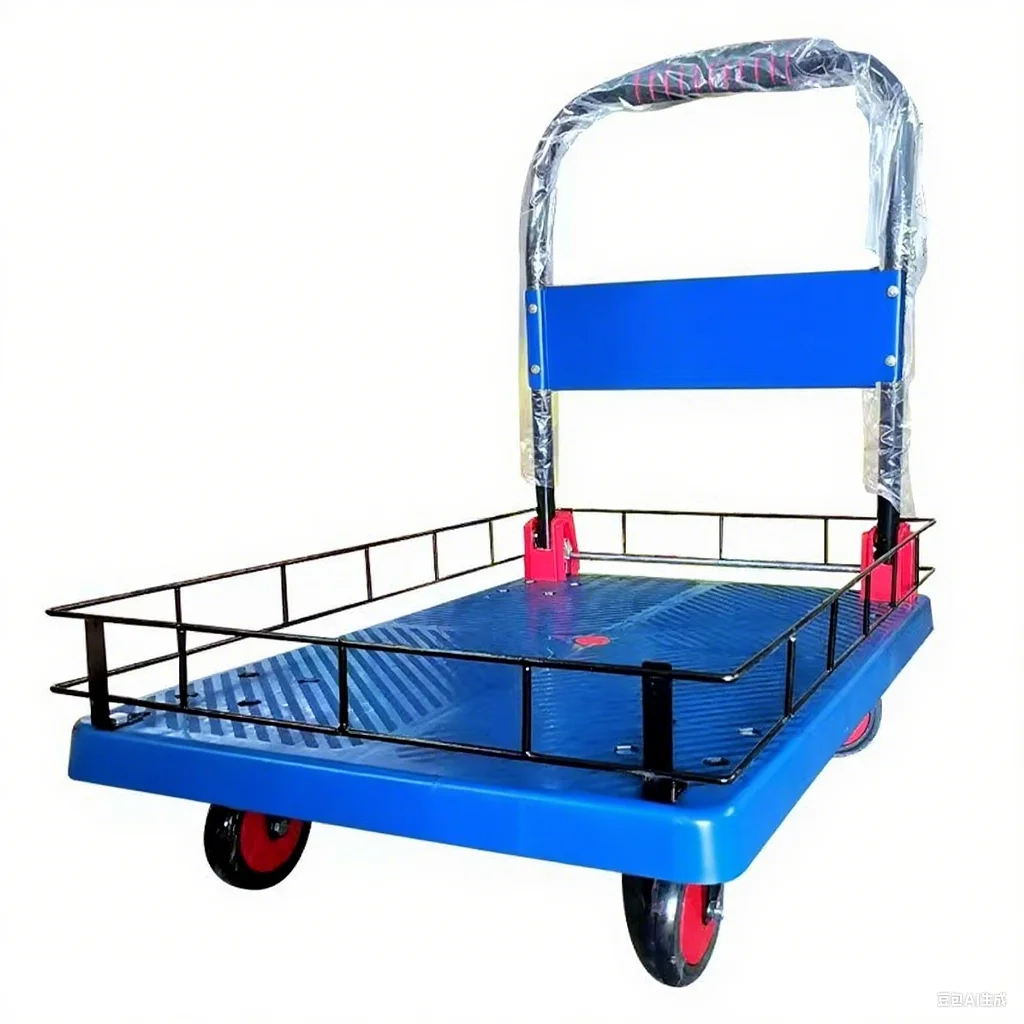 Folding platform cart Truck cart with cage, truck cart with large wheel