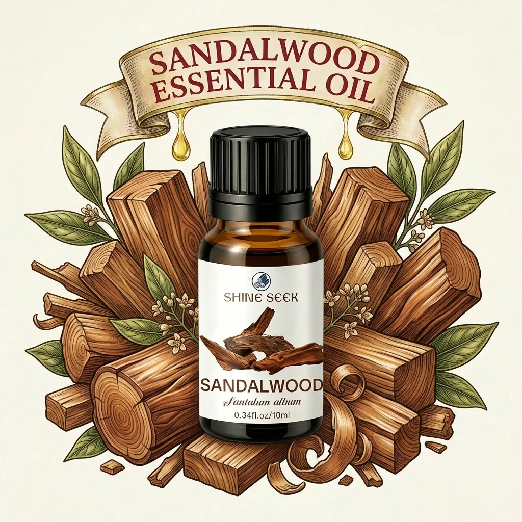 10ml SANDALWOOD Essential Oil Fortune Wealth Attraction, Ideal Gift for Valentine's Mother's Day ，Blessing Wealth Luck, Neutral