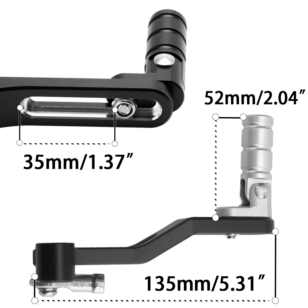 Tuas Pedal Pemindah Gigi Lipat Dapat Disesuaikan Sepeda Motor Cocok untuk KAWASAKI Z250 Z300 NINJA 300 2013 2014 2014 2015 2017