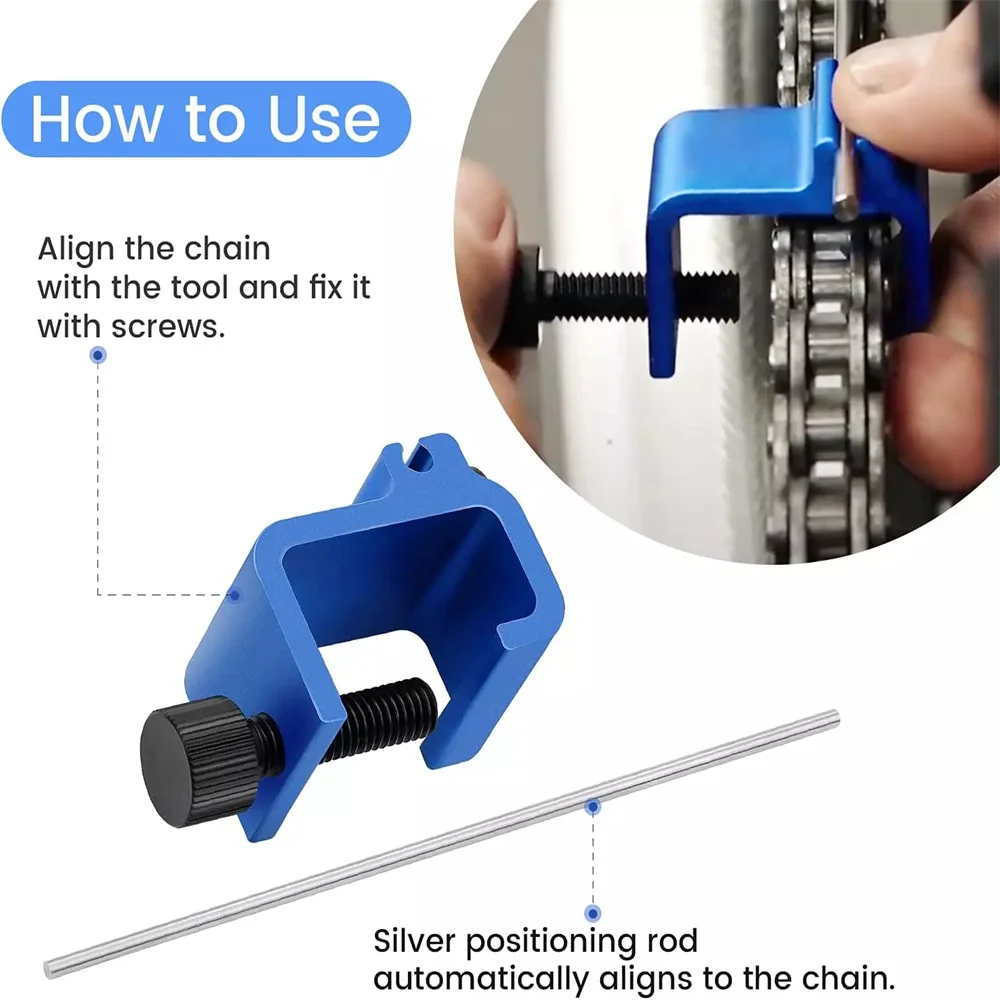 Motorcycle Chain Alignment Tool Aluminium Alloy Sprocket Chain Adjusting Tool Universal Quick Accurate Motorbike Chain Alignment