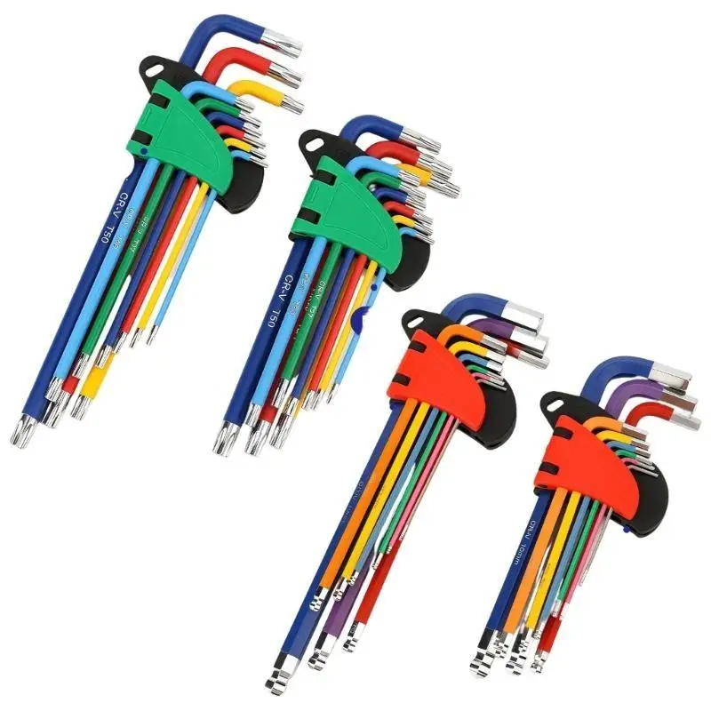 652F Color Coded Spanner Set Antislip Angled Tip Design Multipurpose Hardware Tool Suitable For Home And Workshop Use