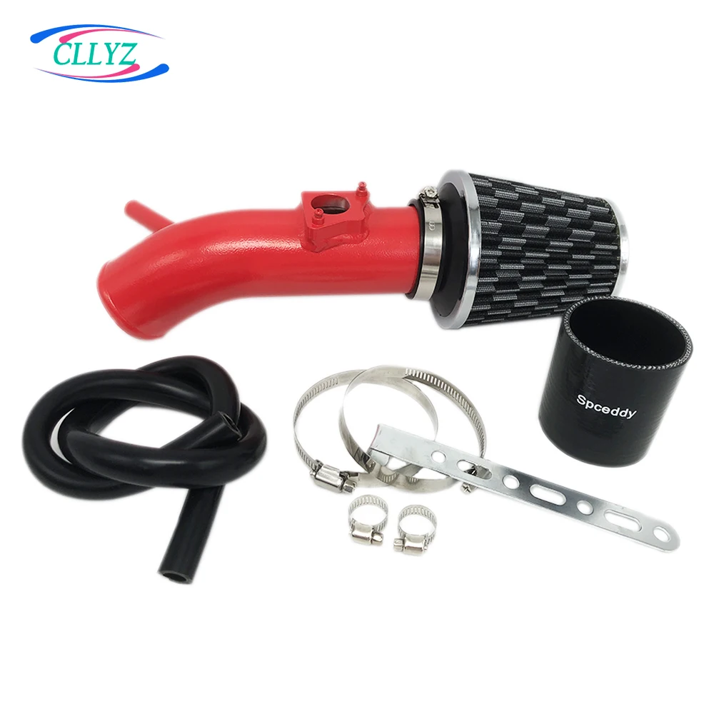 CLLYZ Car Cold Air Intake System Accessories Red Aluminum Intake Pipe With Filter For TOYOTA Corolla Yaris