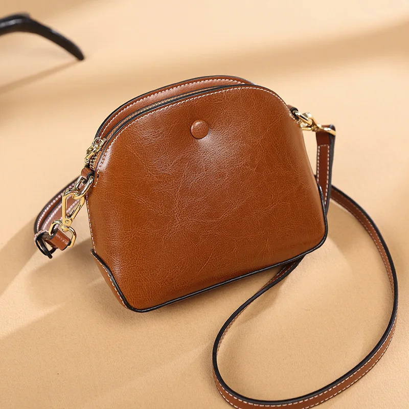 One-shoulder Bag Crossbody Shell Bag Trendy Niche Woman Fashionable Solid Simple All-matching New Daily Retro Spring