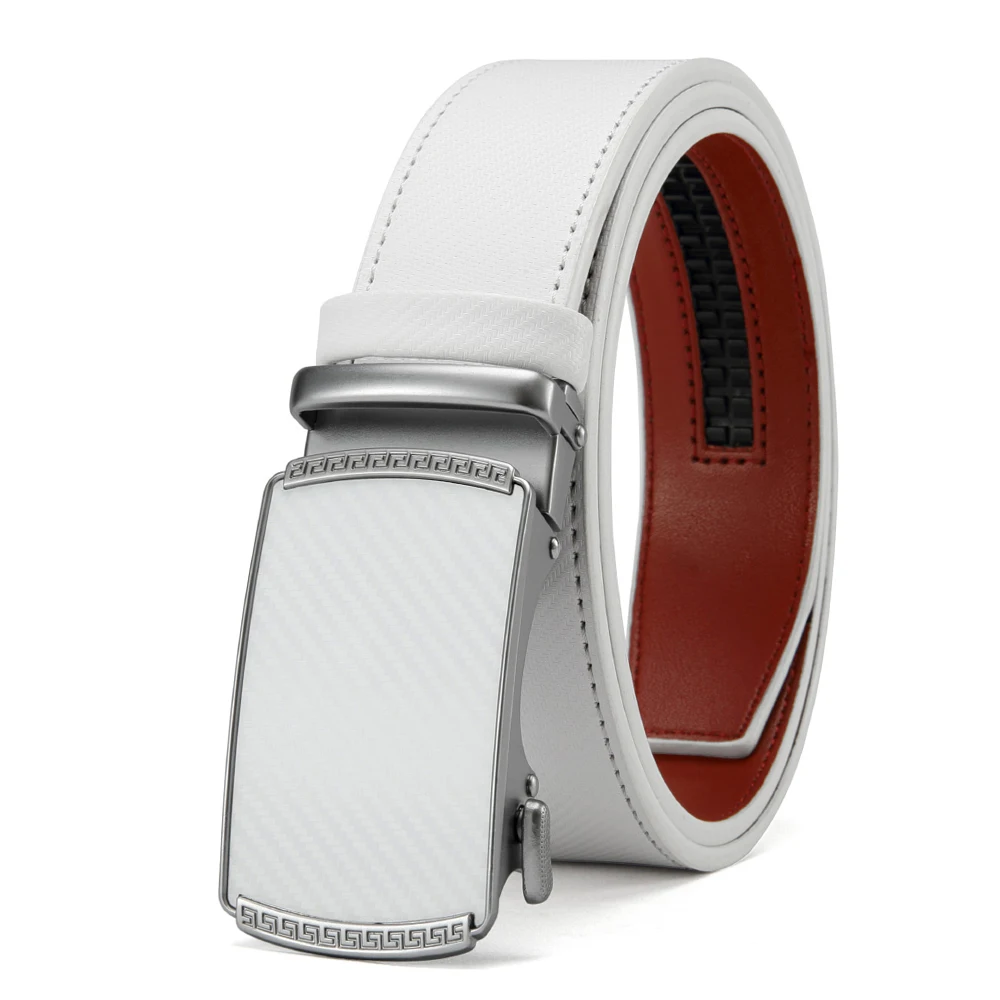 Men High Quality Genuine Leather Belt Luxury Designer Belts Men Cowskin Fashion Strap Male Jeans for Man Cowboy,Men's Leather Belt Men's High-quality Business Belt Automatic Buckle Fashionable Ratchet Belt Can Be Adjusted Freely