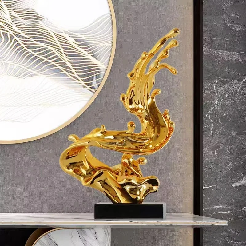 

Electroplating resin craft glass fiber sculpture, bear brick statue can collect gifts and decorations