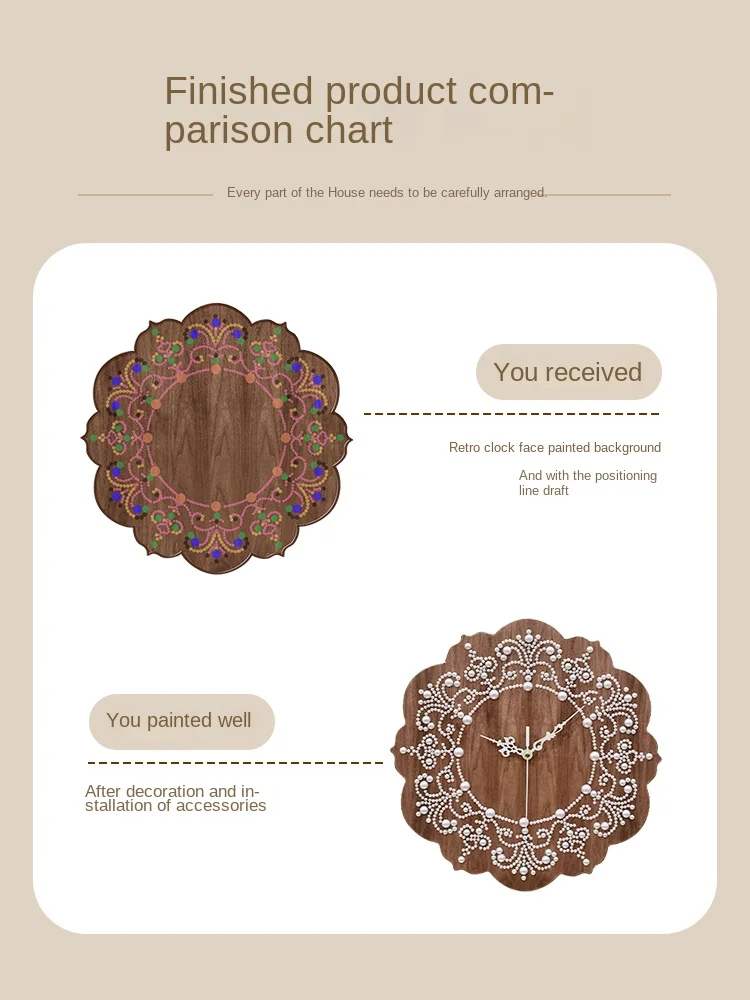 ساعات غرفة المعيشة لوحات معلقة العتيقة من الدرجة العالية 2025 جديد مطعم ساعة حائط اللؤلؤ سطح المكتب البندول ساعة كتم الصوت #4