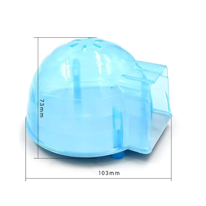Summer Cool Hamster Squirrel Arch Cooling Down Plastic House Small Pet Cage Bed Play Toy Blue Pink Color Great