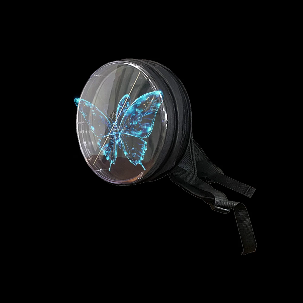 WiFi App Controlled Advertising 3D Holographic Fan Display Backpack With Battery Power for Enhanced Hologram Experiences