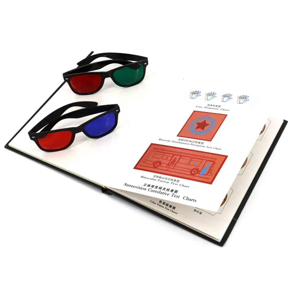 1pc Vision Test Card Random Dot Stereogram Comprehensive Vision Test Chart Astigmatism Book Glasses Portable Size