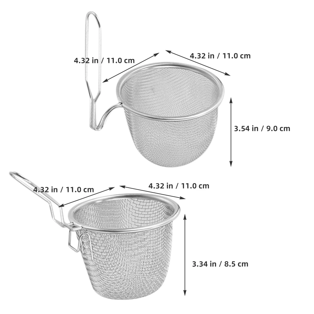 

3pcs Stainless Steel Colander Kitchen Strainers Spoon Pasta Noodle With Handle Heat Resistant Wear Resistant Mesh Colander For
