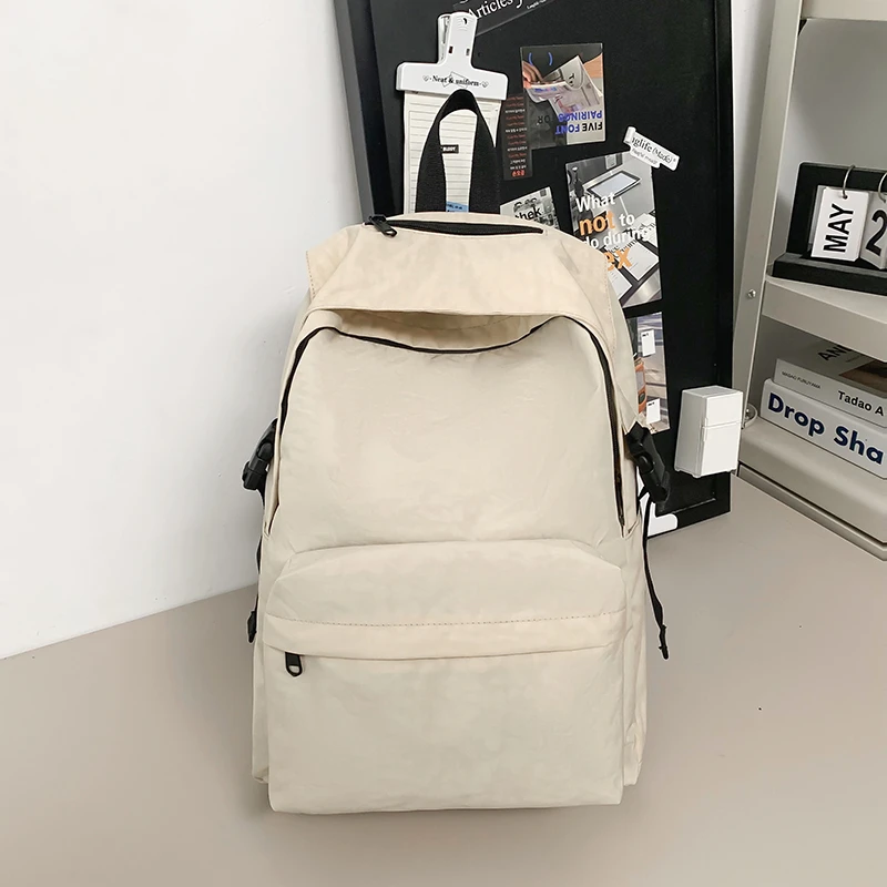 Sewing Thread Interior Compartment Backpacks Casual Solid Large Capacity 2025 Hot Sale Bags for Women Zipper Nylon Backpacks