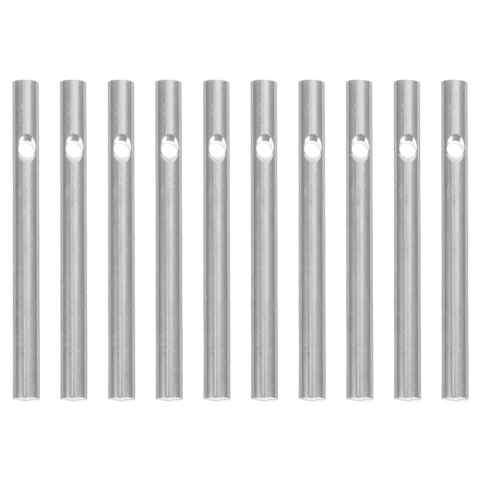 

10pcs Aluminum Wind Chime Tubes Pre-Drilled For Diy Outdoor Indoor Decoration Durable Melodious Sound Metal Wind Bell Craft Kit