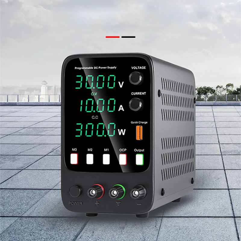 APS1203H DC Laboratory Power Supply Adjustable 30V 10A with USB 4 Digits Display Lab Bench Switching Regulated Power Source