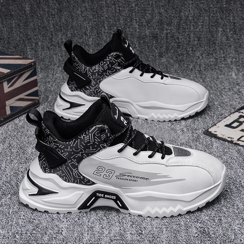 

Men Sneakers Running Boots Fashion Outdoor Jogging Sports Shoes Mesh Breathable Cushioning Black Basket Footwear Male Big Size