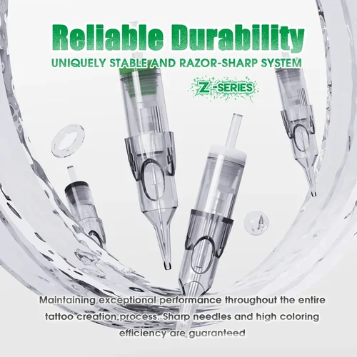 Imagen 2 del producto Dragonhawk Z Series 50 Uds. Cartucho de aguja de tatuaje RL/RS/RM de tamaño mixto para máquina de tatuaje rotativa Universal accesorios de tatuaje