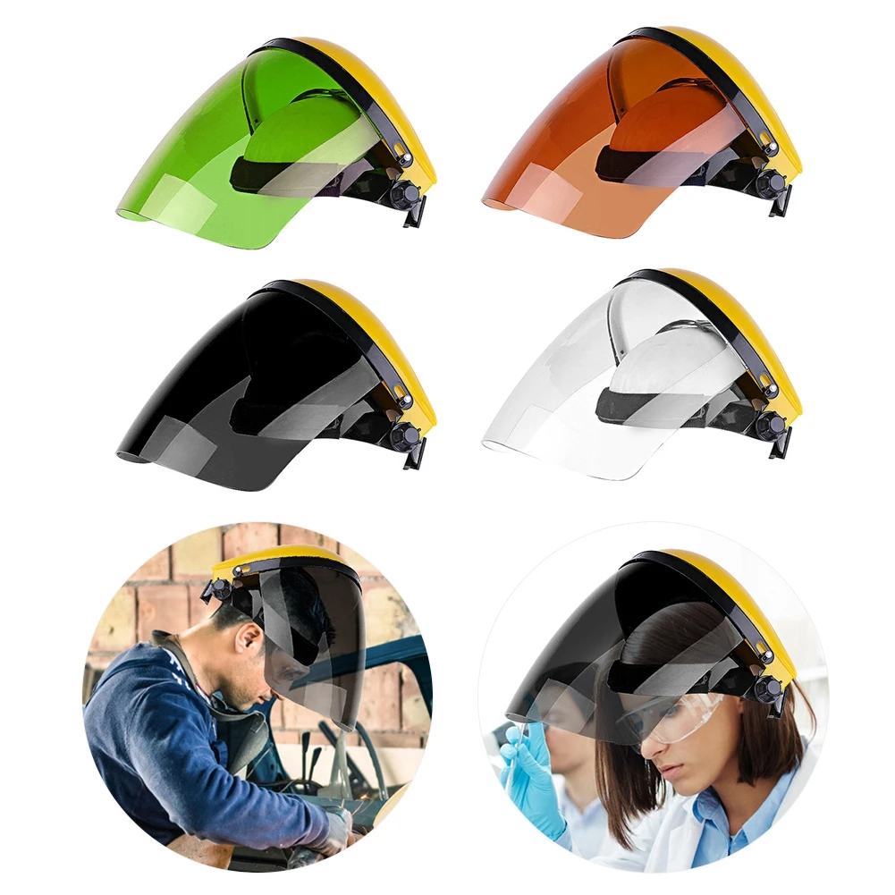 หน้ากากป้องกันรังสียูวีแบบติดศีรษะ ผลิตจากพลาสติก PC ป้องกันรังสีอัลตราไวโอเลต ทนความร้อนสูง สำหรับงานเชื่อมโลหะ