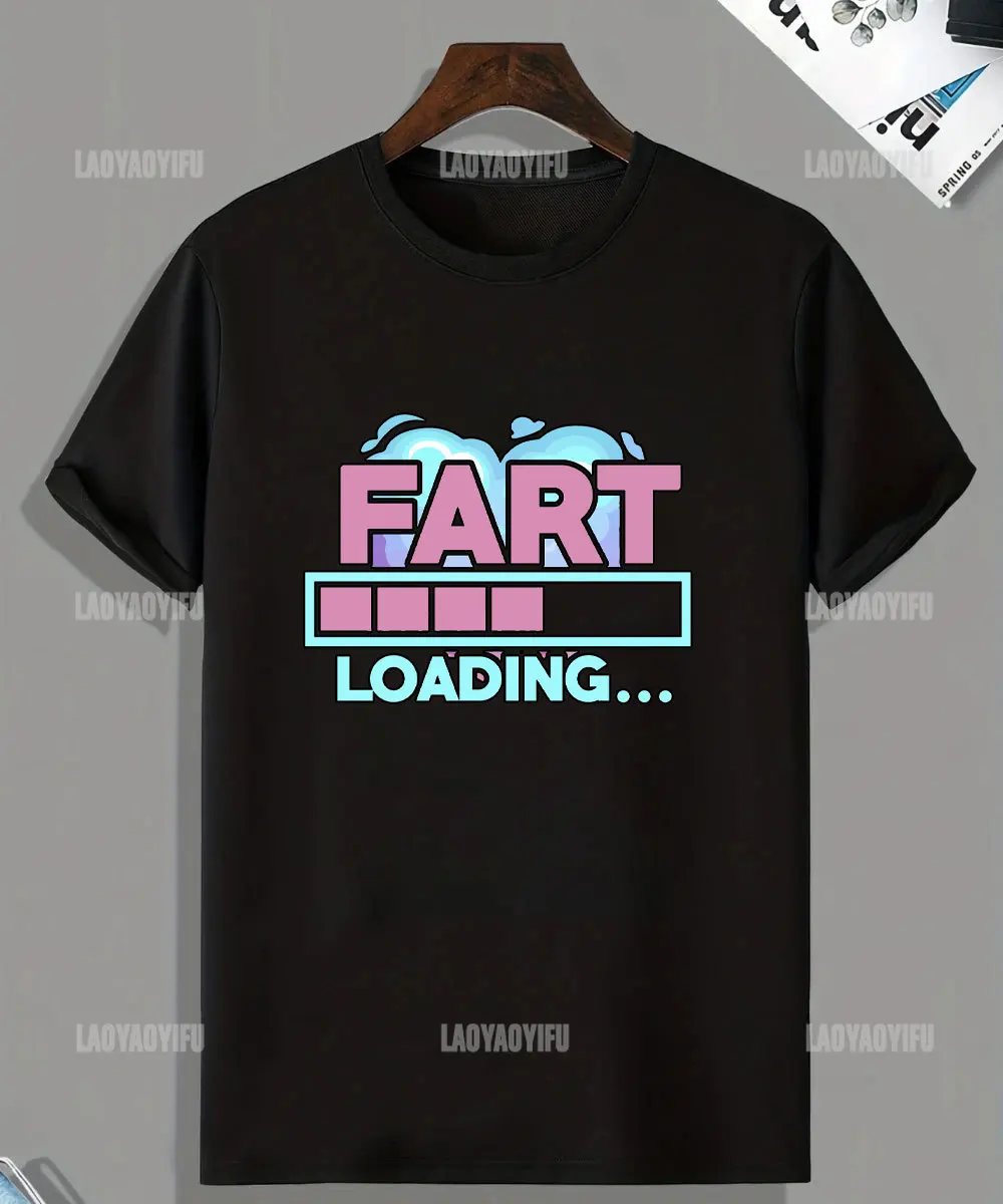 Black Humor Warning Fart Now Loading Please Stand Back Men Graphic T-shirt Casual O-neck Summer Vintage Funny Male Gift Tops