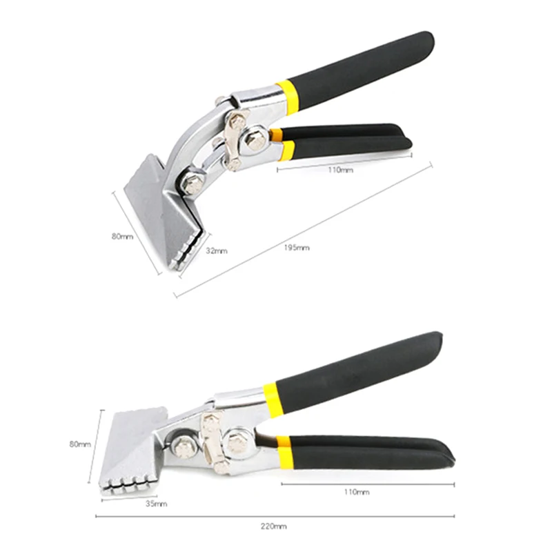 Multifunctional Folding Pliers Sheet Metal Bending Pliers Straight Handle Hand Seamer Crimping Folding Household Tools