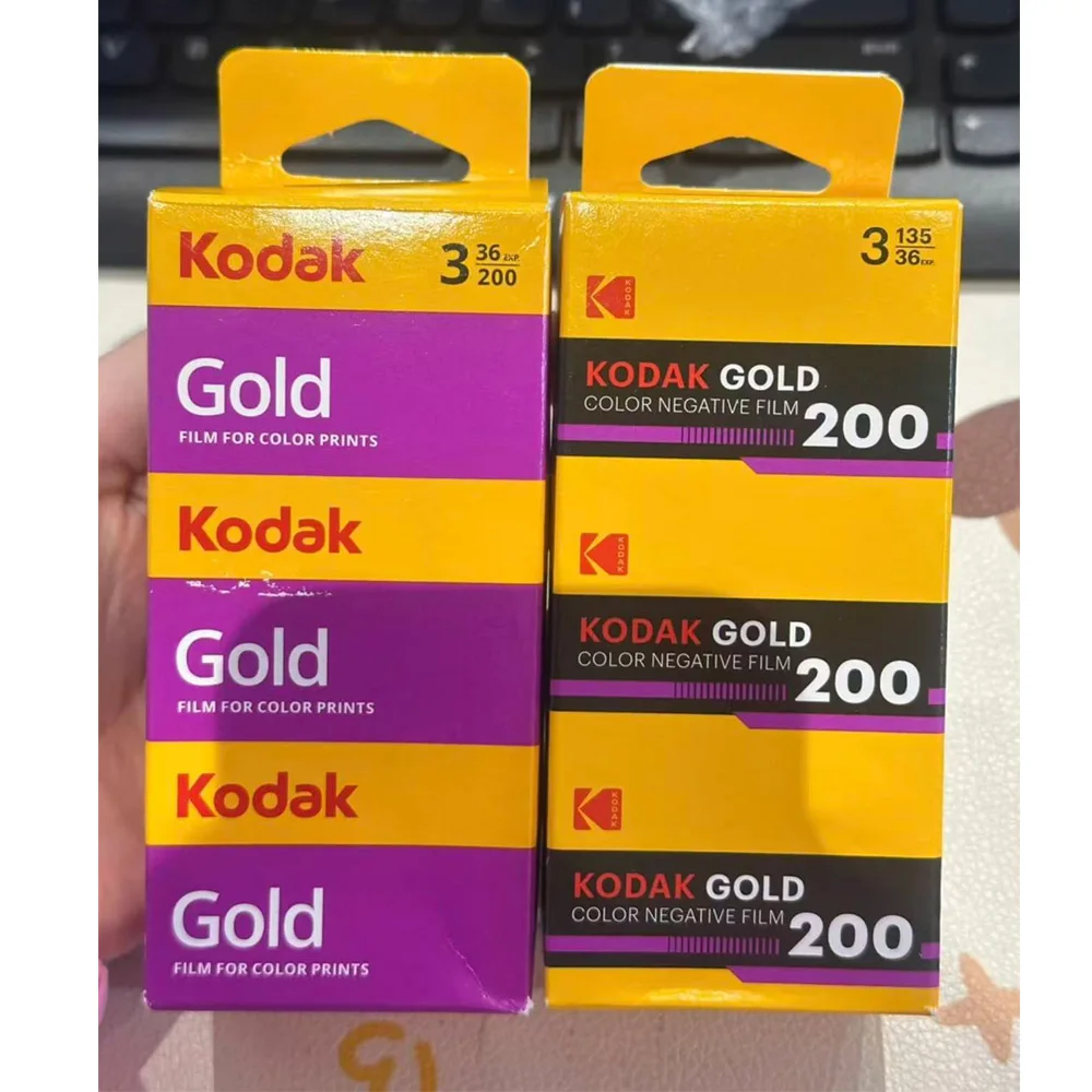 Película Negativa a Color GOLD 200, Película KODAK de 35 mm, 1, 3, 5, 10 Rollos, 36 Exposiciones por Rollo, Compatible con Kodak H35 / M35/ M38 F9, Nuevo Empaque