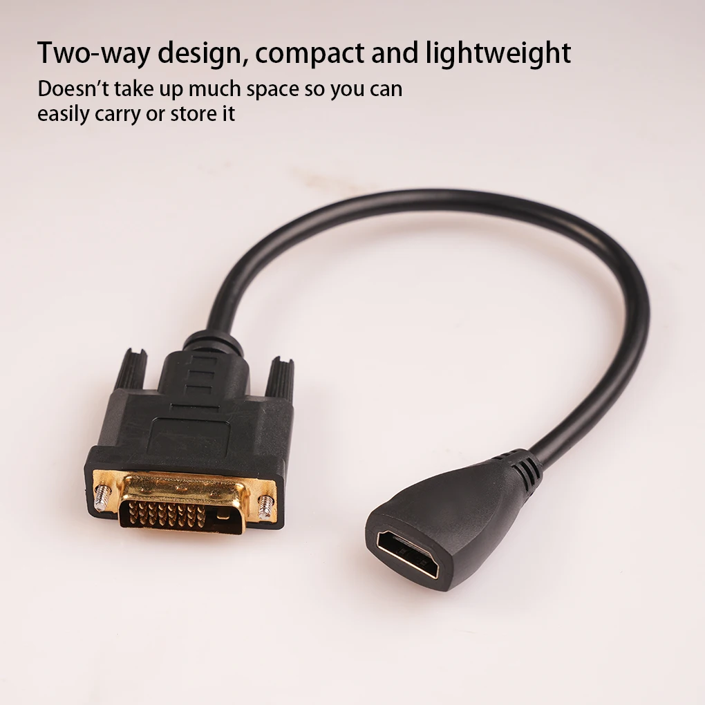 Game Console DVI Adapter Cable Low Latency for HDMI-compatible Converter Conversion Connector Desktop PC Accessories