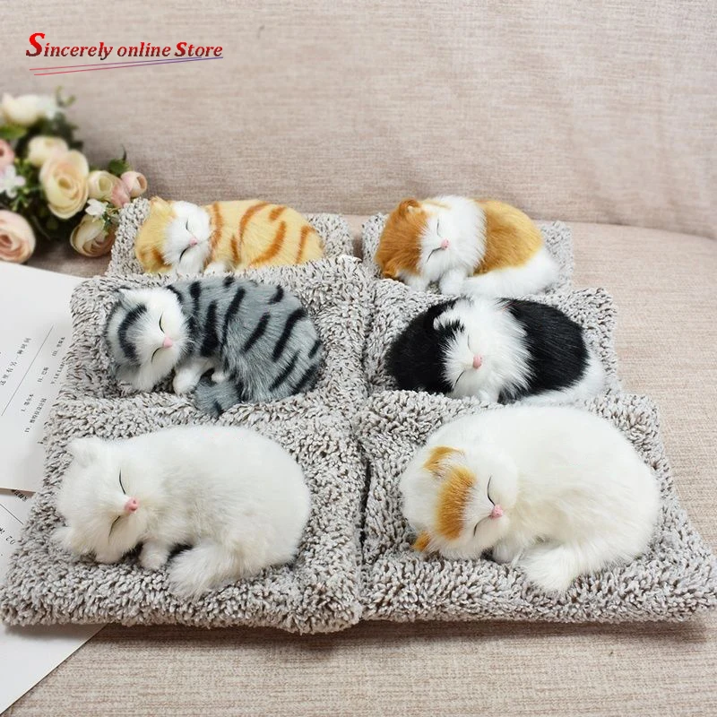 Cute Plush Cat Dog Car Dashboard Accessories Decor Simulation Animal Auto Interior Decoration Ornaments Cute Car Accessories