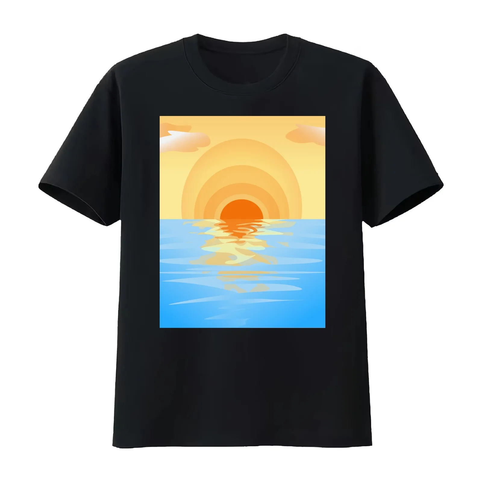 Sunset Kauai Vibe T-Shirt Summer Casual Cotton Tee Oversized Streetwear Tops Vintage Graphic Print Loose Fit Short Sleeve