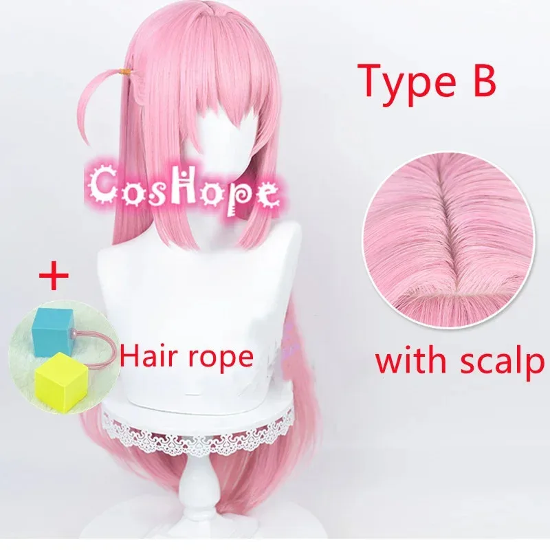 2025 Hitori Gotoh 80 см прямой розовый парик аниме косплей термостойкие синтетические парики