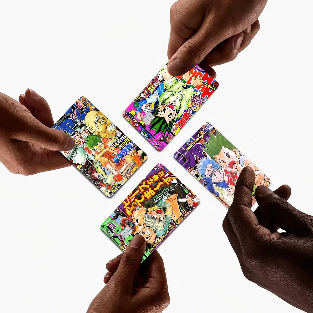 أنيمي H-Hunter X Hunter 100% رائجة البيع أمين الائتمان الخصم البنك بطاقة حافلة بطاقة فيلم الجلد ملصق