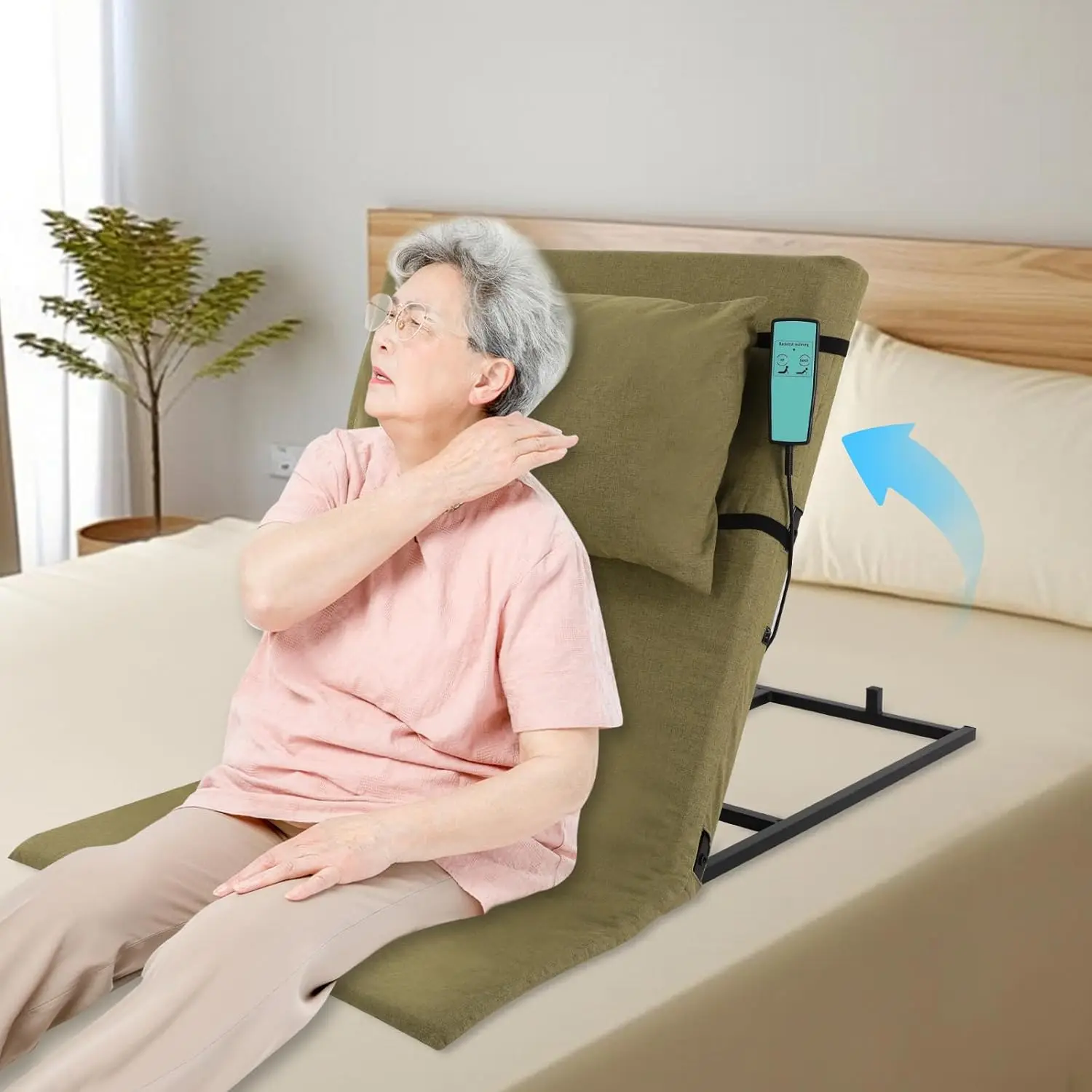 مسند ظهر للرفع الكهربائي للسرير، مسند ظهر للسرير قابل للتعديل مع جهاز تحكم عن بعد، قدرة تحمل قوية