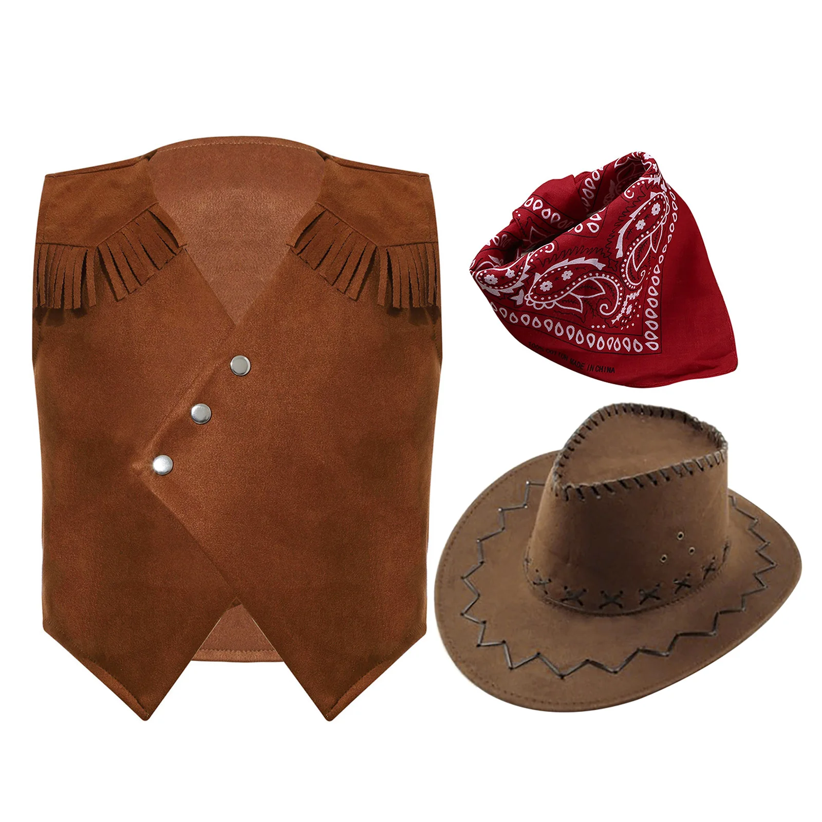 Chaleco Vaquero Sin Mangas Con Flecos Para Niños Y Niñas – Ideal Para Fiestas Temáticas, Cosplay Y Looks De Cowboy