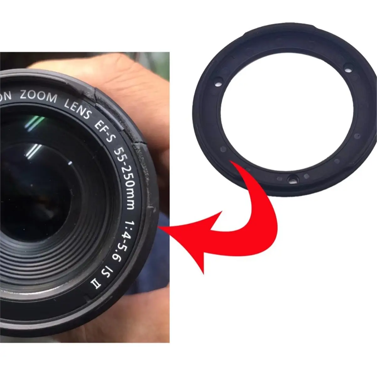Lens Adapter Ring Repair Parts for EF-S 55-250mm F/4-5.6 is II Front Ring Assembly UV Filter Frame (Gen 2) Relate