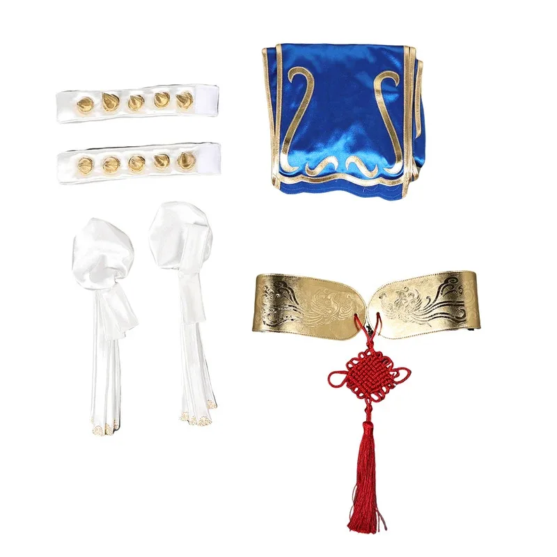 SF Chun-Li Swimsuit Cosplay Women Costume Sexy Jumpsuit Headgear Swimwear Set Bikini Outfits Halloween Carnival Suit if;3