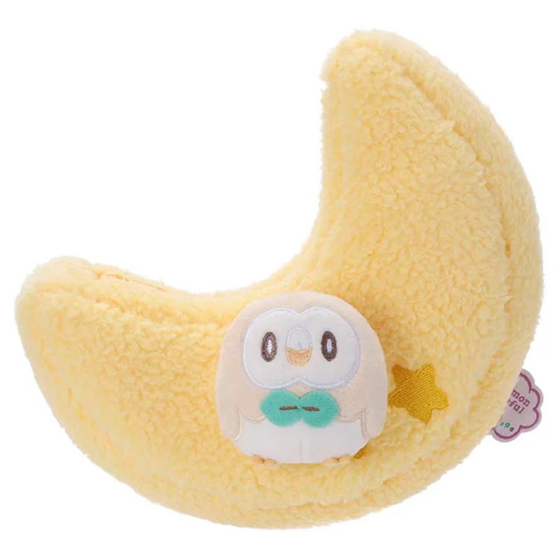 

Japanese Pokemon TAKARA TOMY Rowlet Plush Moon Storage Bag Children Gifts And Birthday Gifts