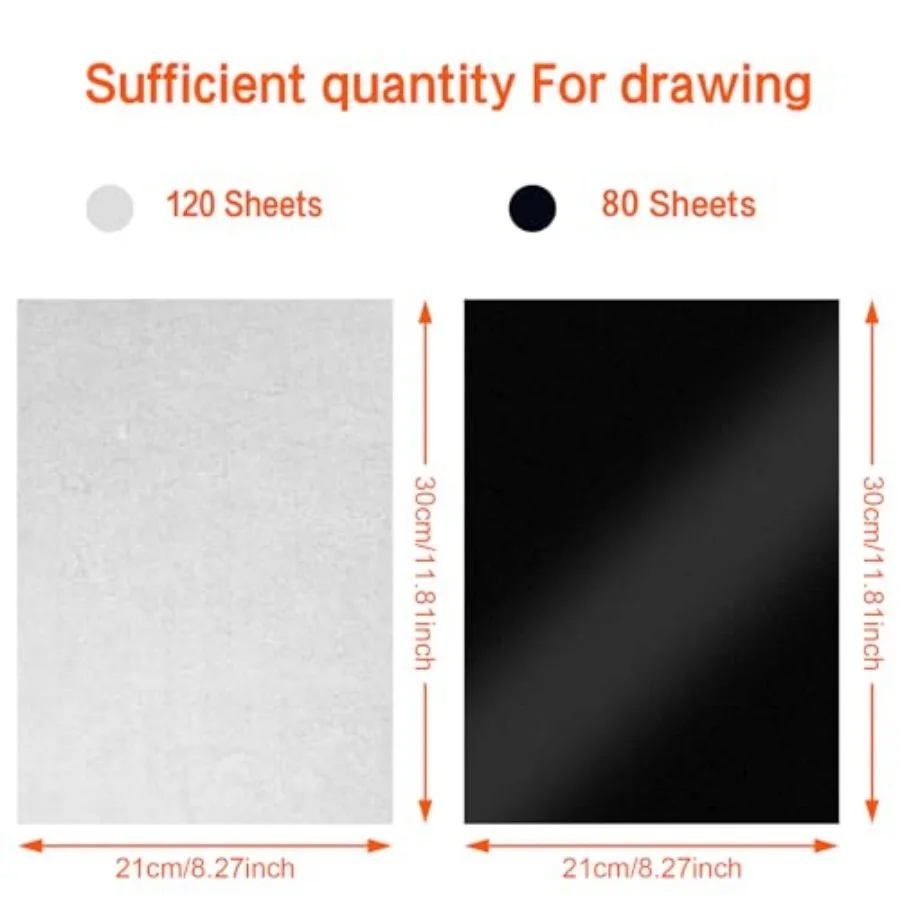 Transfer Paper Tracing Paper - Translucent on Artist Lettering Sketch Drawing for Pencil Ink Markers Transparent (200) (200)