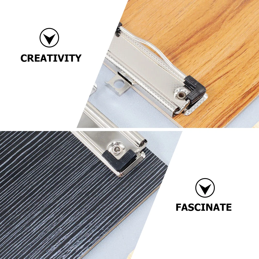 

3Pcs Wooden Writing Board Portable Clipboards for Office School Home Multi Function Document Storage Clip Board