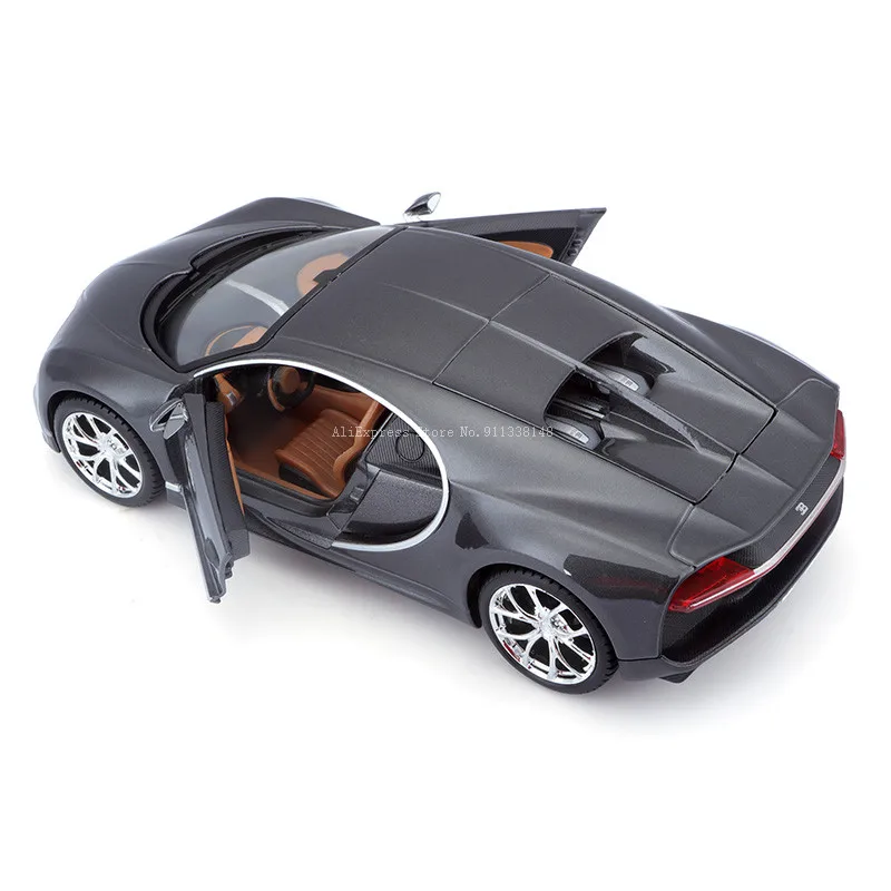 Maisto 1:24 Bugatti Chiron new black car model die-casting static precision model collection gift toy tide play