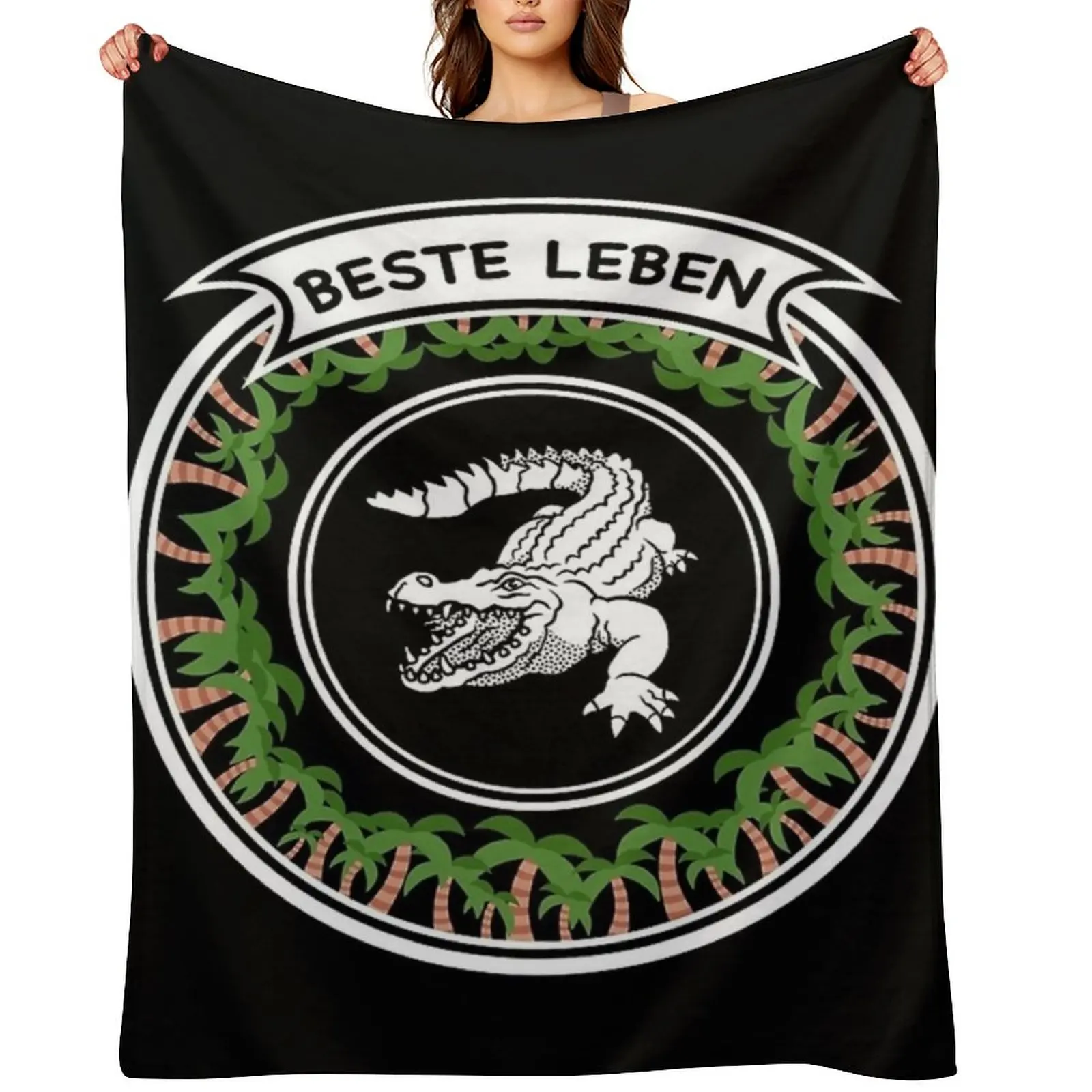 

Best life croco design Throw Blanket Furrys warm for winter blankets and throws Bed Fashionable Blankets