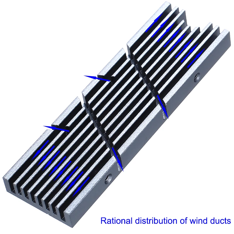 GPUHOLD M.2 SSD Radiator Radiator NVME NGFF 2280 Dysk twardy Aluminiowy radiator Radiator Termiczna podkładka chłodząca do komputera stacjonarnego PS5