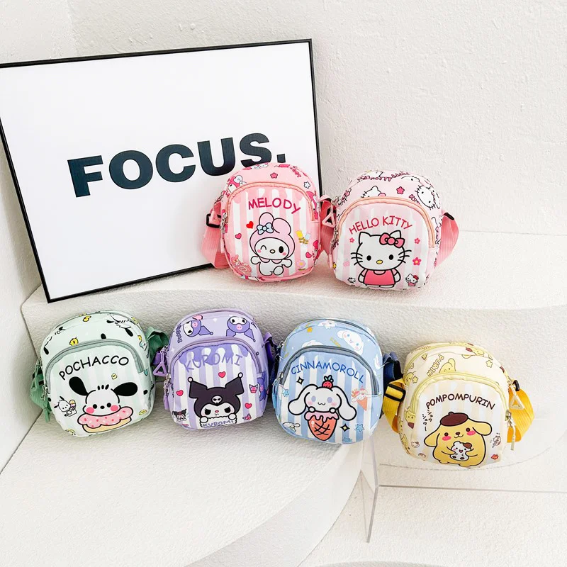 

6pcs/lot Sanrio Kawaii Melody Kuromi Cinnamoroll Pencil Case Cute Pencil Box Coin Purse Stationery Pen Bag School Supplies