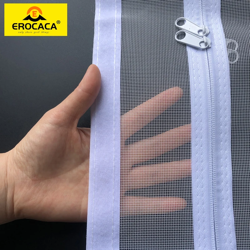 EROCACA-puerta de malla reforzada para gatos, resistente a las mascotas, con cremallera, para sala de estar, dormitorio y cocina