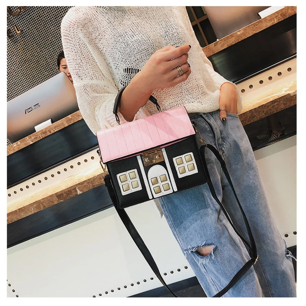

Summer Bag New Style Women's Women Crossbody Bag Creative House Shape Messenger Bag Fashionable Shoulder Bag for Ladies