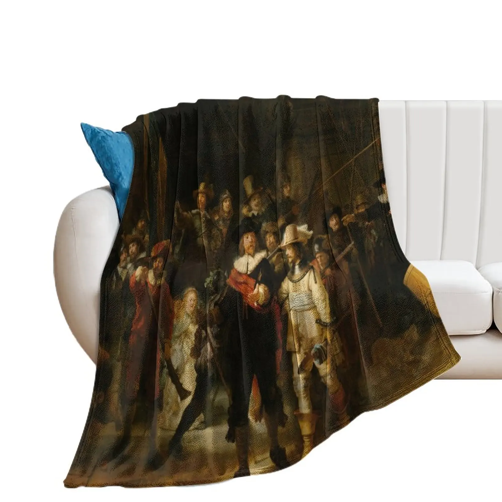 The Nightwatch by Rembrandt van Rijn ( Nachtwacht ) Throw Blanket Travel Soft Sofa Throw manga Blankets