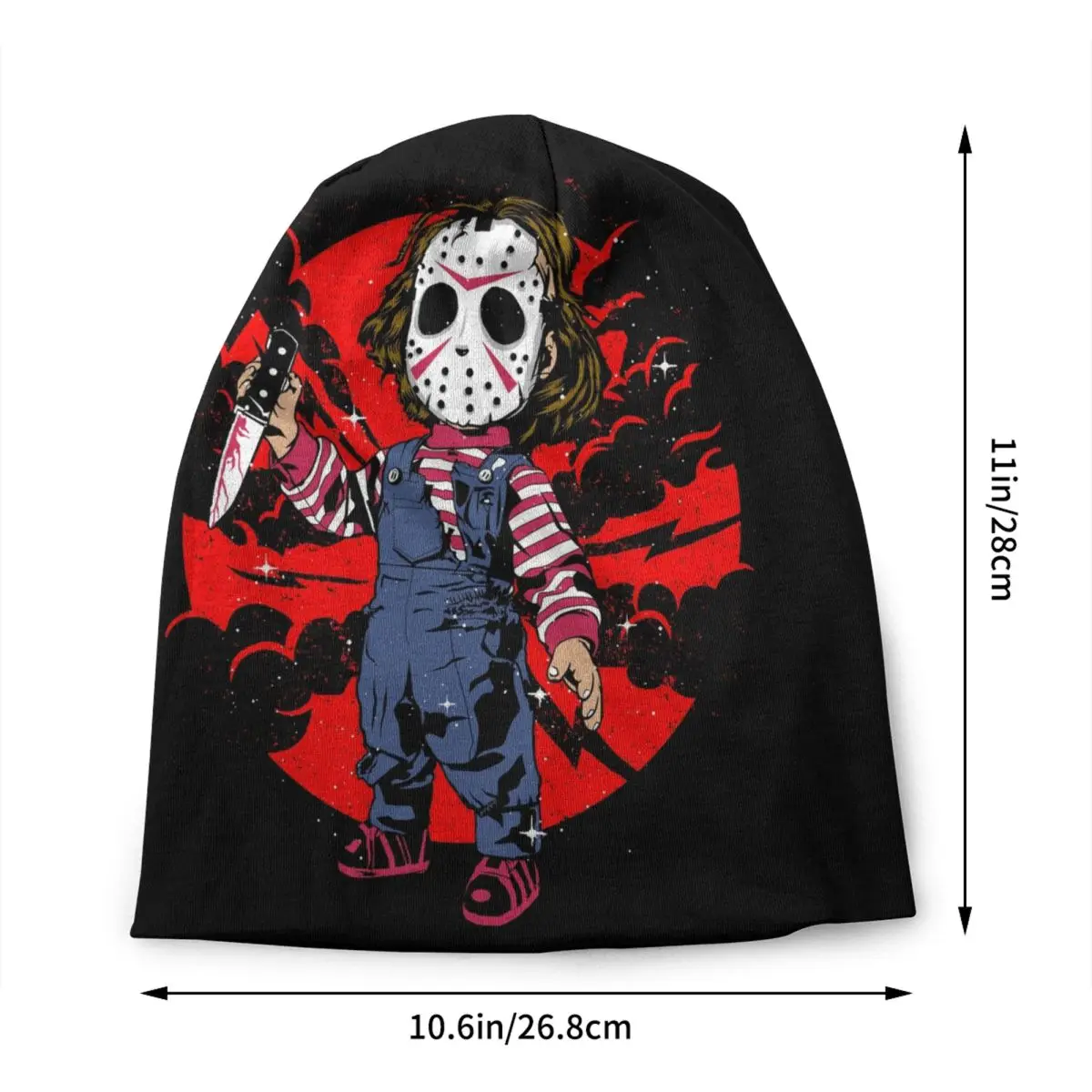 Horror Chucky Skullies Beanies Caps Cool Winter Warm Men Women Knit Hat Unisex Adult Horror Movie Child's Play Bonnet Hats