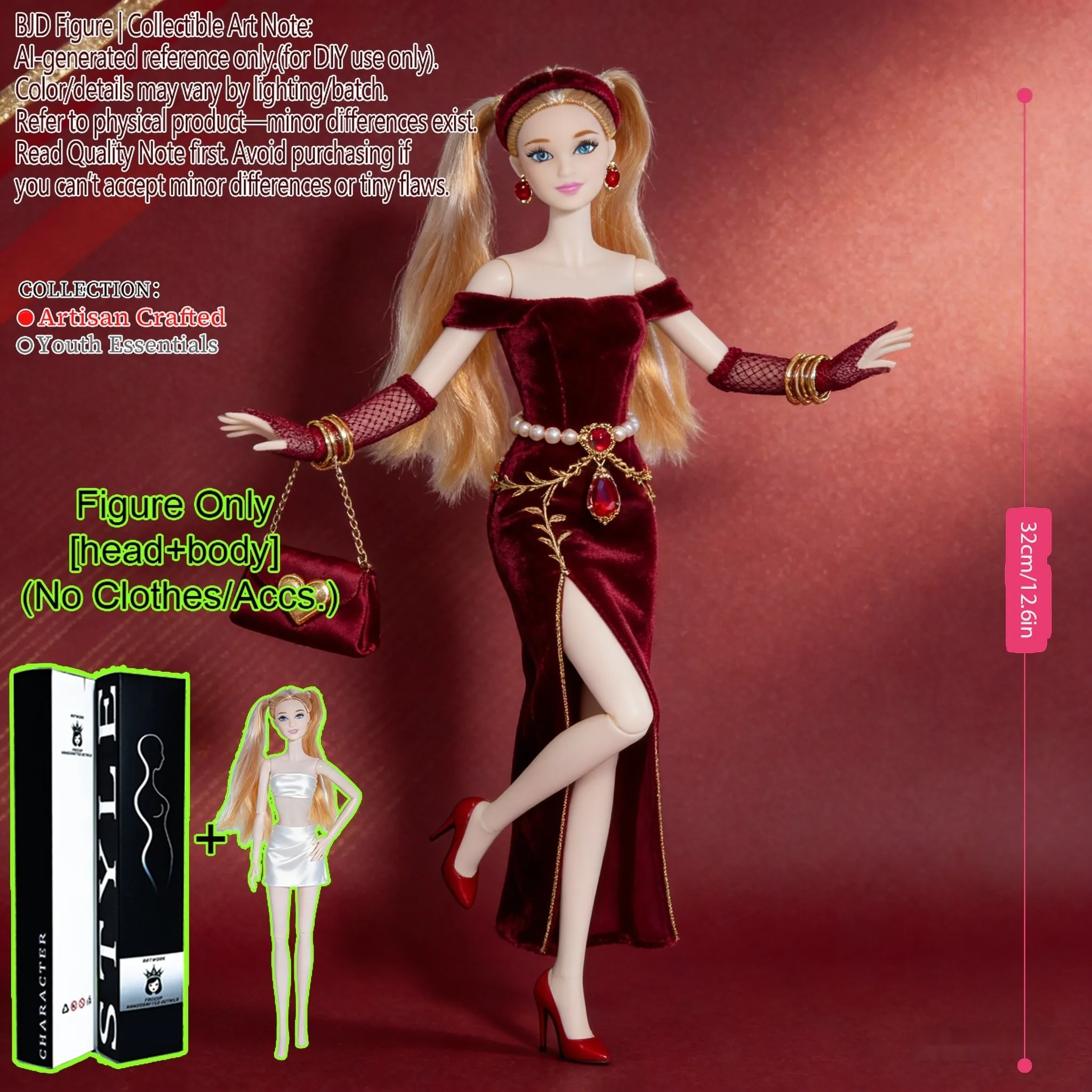 

Шарнирная фигурка BJD/MJD 1/6, 12,6 дюйма, силуэт супермодели, реалистичный макияж, полностью подвижное тело на шарнирах (без одежды)