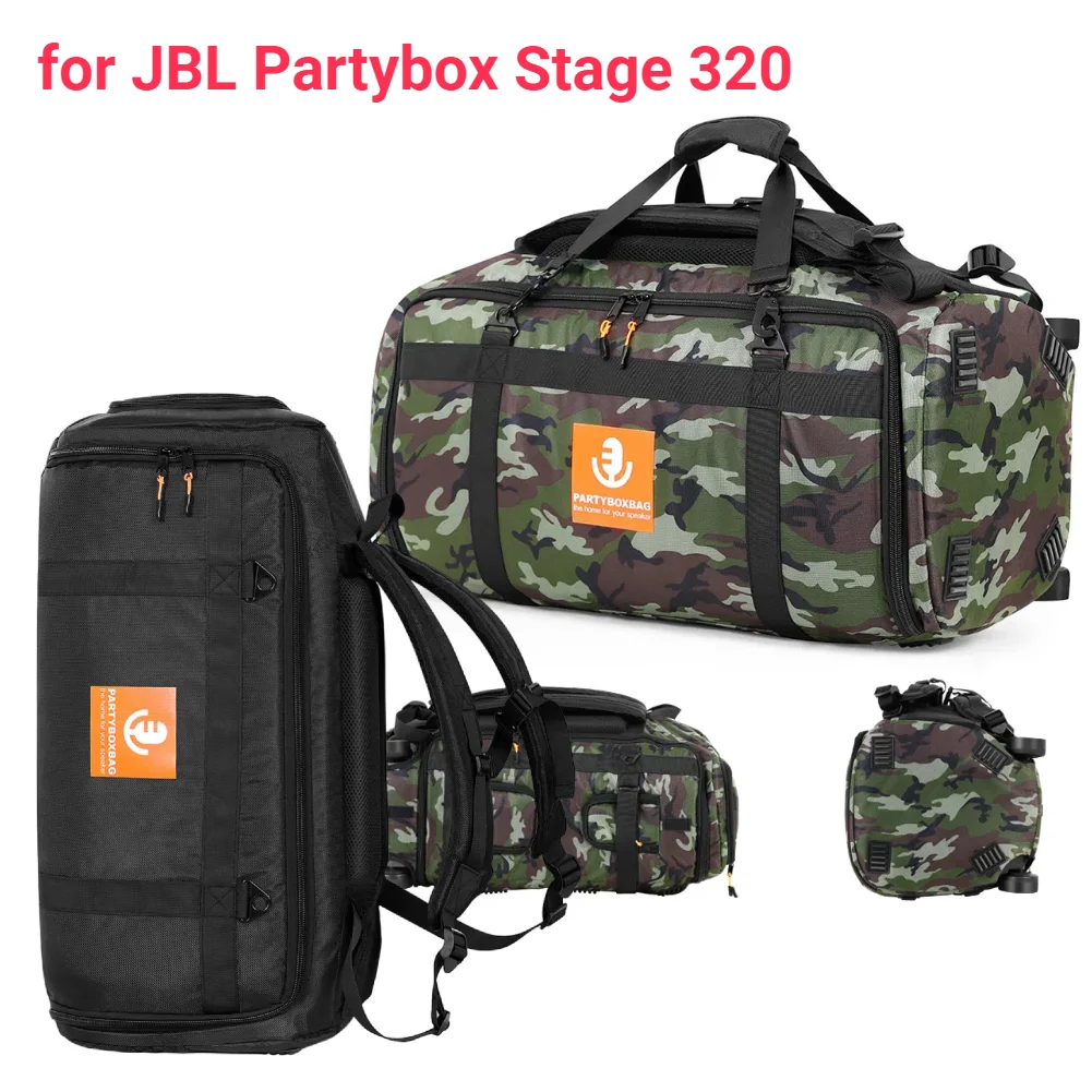 For JBL Partybox Stage 320 BT Speaker Speaker Bag Travel Case Waterproof Portable Speaker Carry Tote Bag Backpack Protective Bag