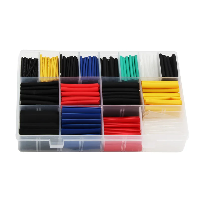 Isolamento Calor Shrinkable Thermal Casing Car Electrical Cable Tube kits Heat Shrink Tube Tubing Wrap Sleeve Assorted