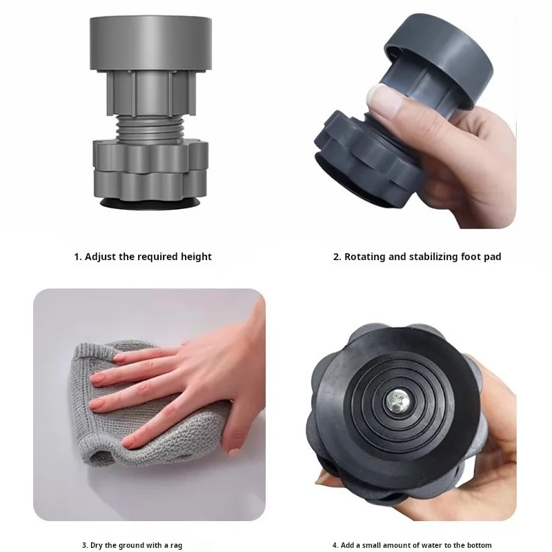 

Universal Foot Pad For Washing Machine Base Height Increasing Shock-absorbing Anti Slip Shock-absorbing Pad Height Increasi